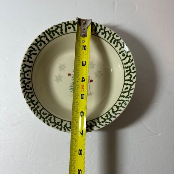 Vintage Christmas Set of Four "We Can Build A Snowman" Bowls Stoneware 80's 90's - Picture 4 of 5